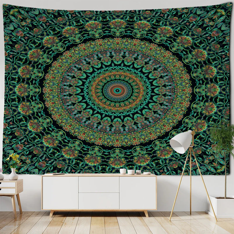 Afralia™ Mystic Witchcraft Boho Mandala Tapestry Wall Hanging Hippie Art Home Decor