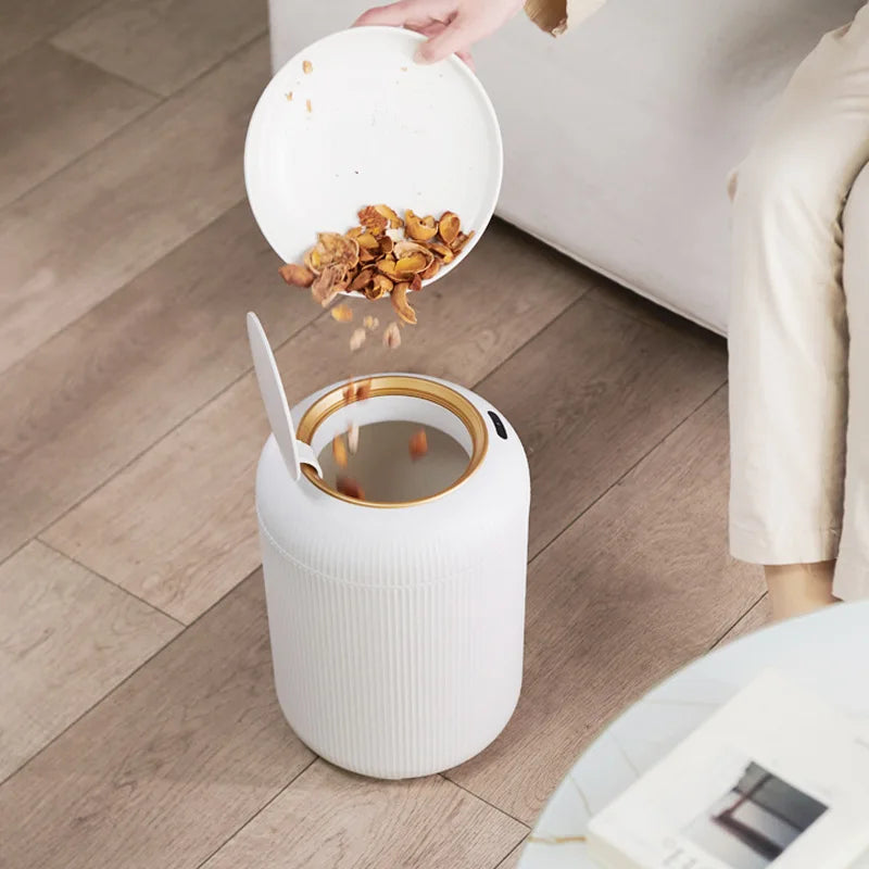 Afralia™ 10L Luxury Sensor Trash Can for Smart Home - Ideal for Kitchen, Bathroom, Living Room