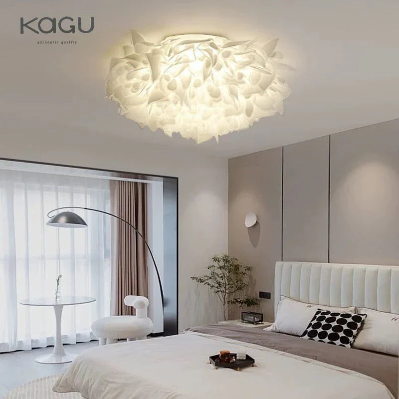 Afralia™ Feather Petal Pendant Lamp for Modern Nordic Bedroom, Living Room, Kitchen, and Children's Room