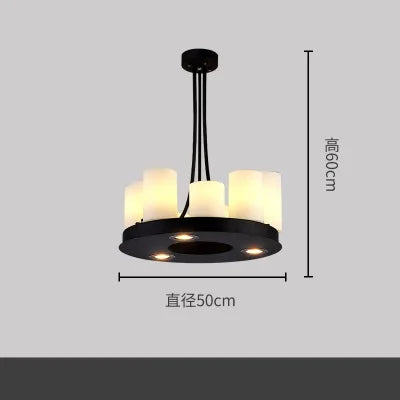 Afralia™ Nordic Glass LED Chandelier for Home Dining Living Room Pendant Lamps