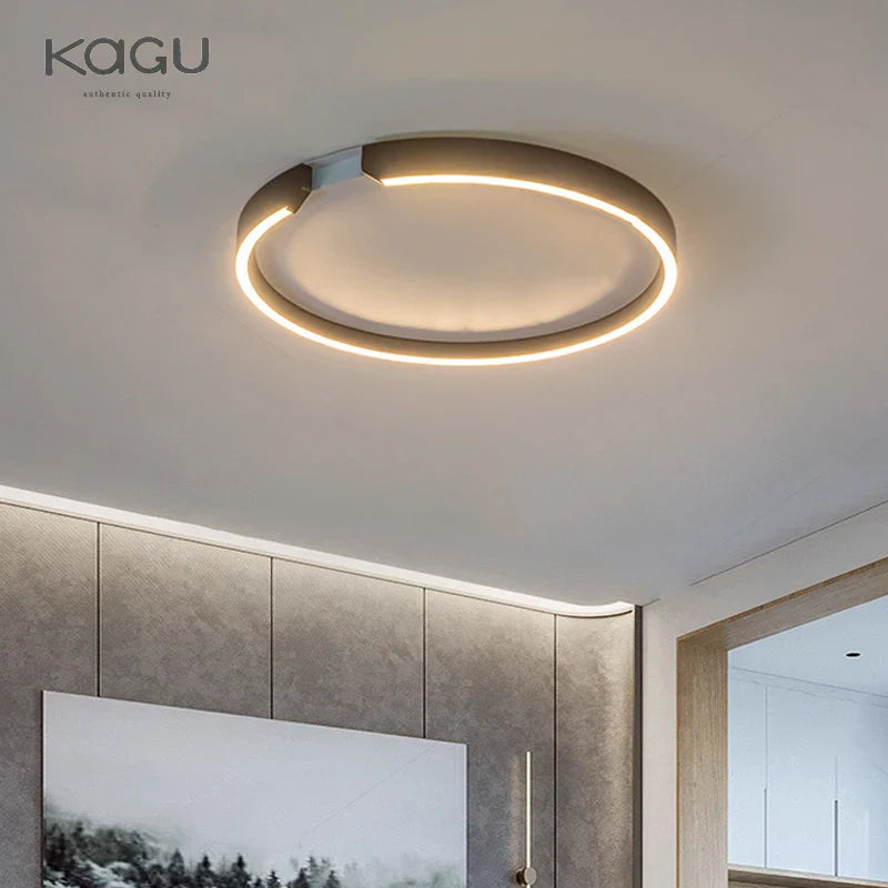 Afralia™ RoseGold LED Ceiling Light for Home Living Room Bedroom Dining Room