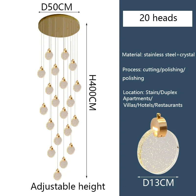 Afralia™ Modern Crystal Bubble Chandelier for Living Room Kitchen Décor