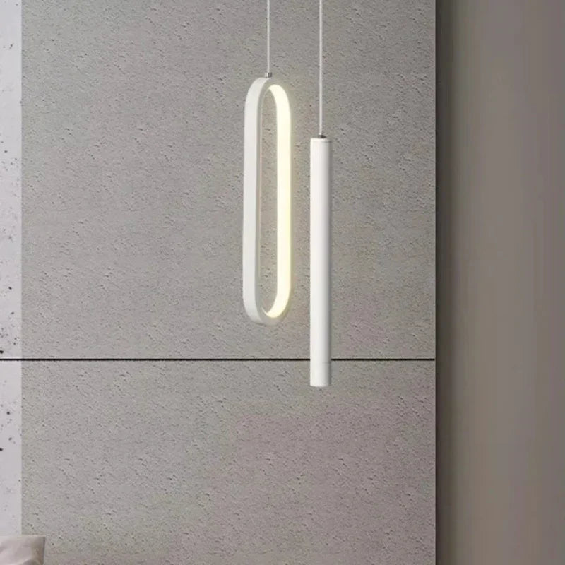 Afralia™ Modern LED Minimalist Chandelier: Nordic Bedroom Pendant Light for Stylish Home Decor