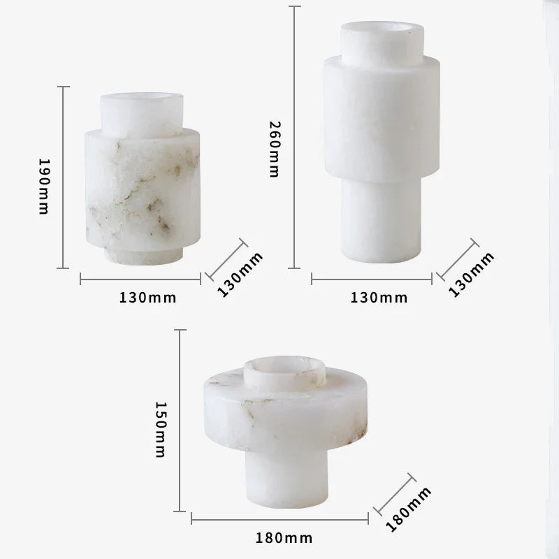 Afralia™ Marble Pillar Vase for Modern Home Decoration