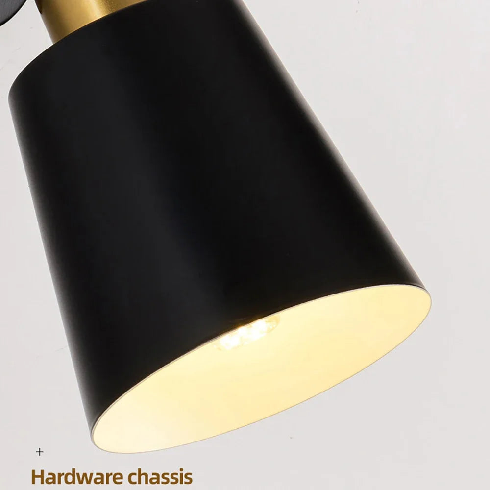 Afralia™ Modern Bedside Wall Lamp - Black Gold Nordic Sconce for Elegant Living Spaces