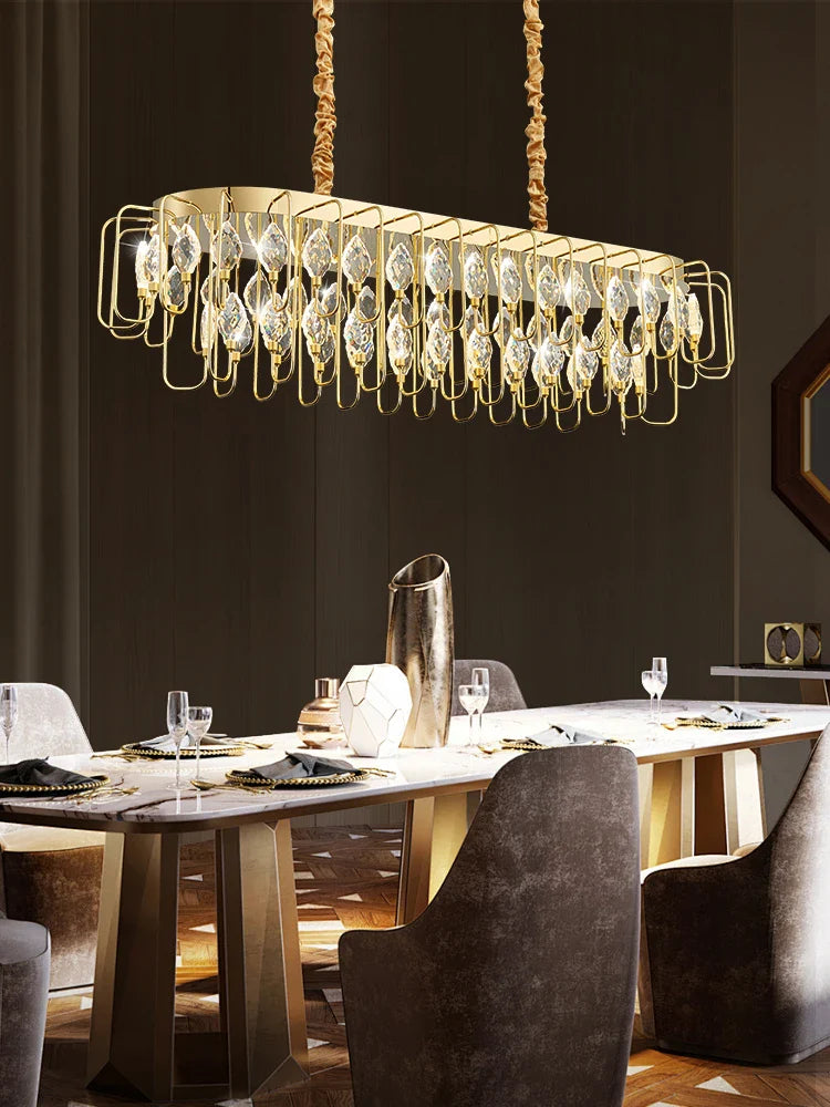 Afralia™ Crystal Luxury Pendant Light for Living Room and Bedroom