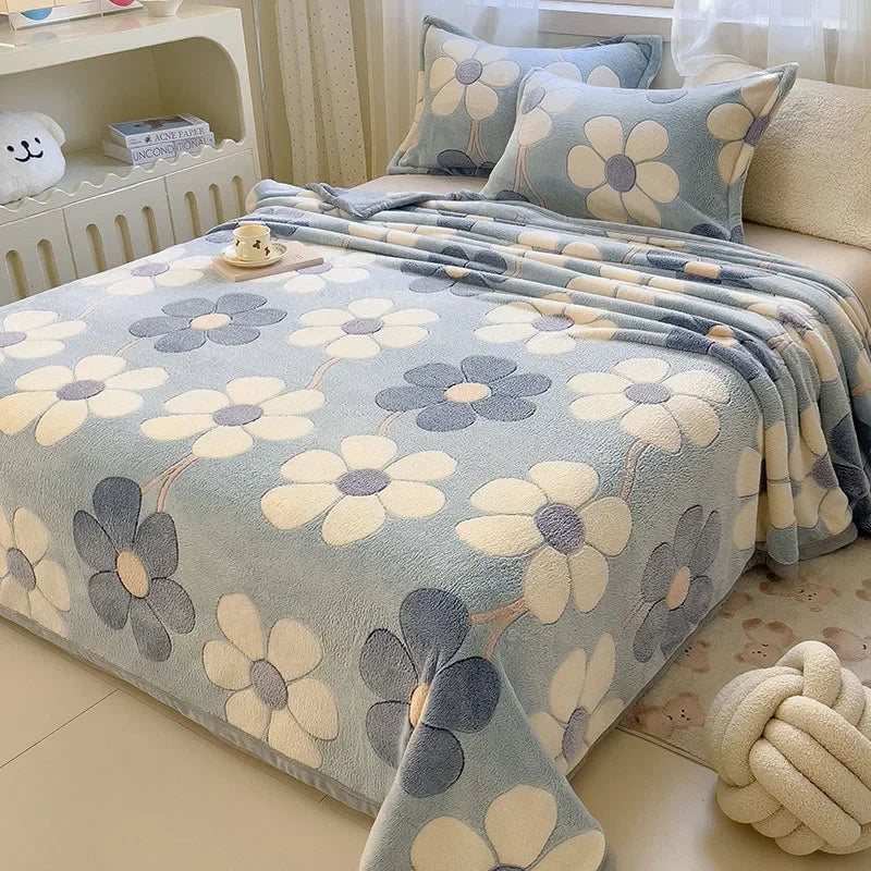 Afralia™ Cartoon Flannel Blanket: Cozy All-Season Sofa Cover & Bed Sheet