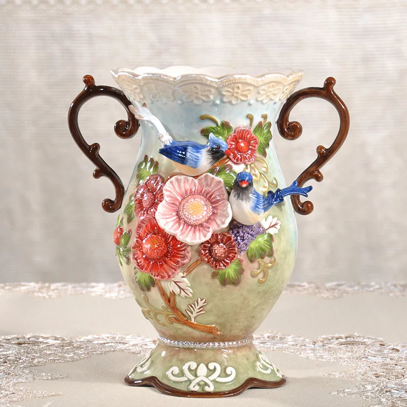 Afralia™ Elephant Vase: European Style Ceramic Home Decor for Living Room, Table, and Porch