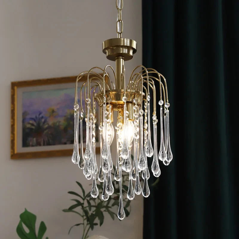 Afralia™ Crystal Chandeliers LED Ceiling Lamp Hanging Pendant Lights Luxury Room Decor