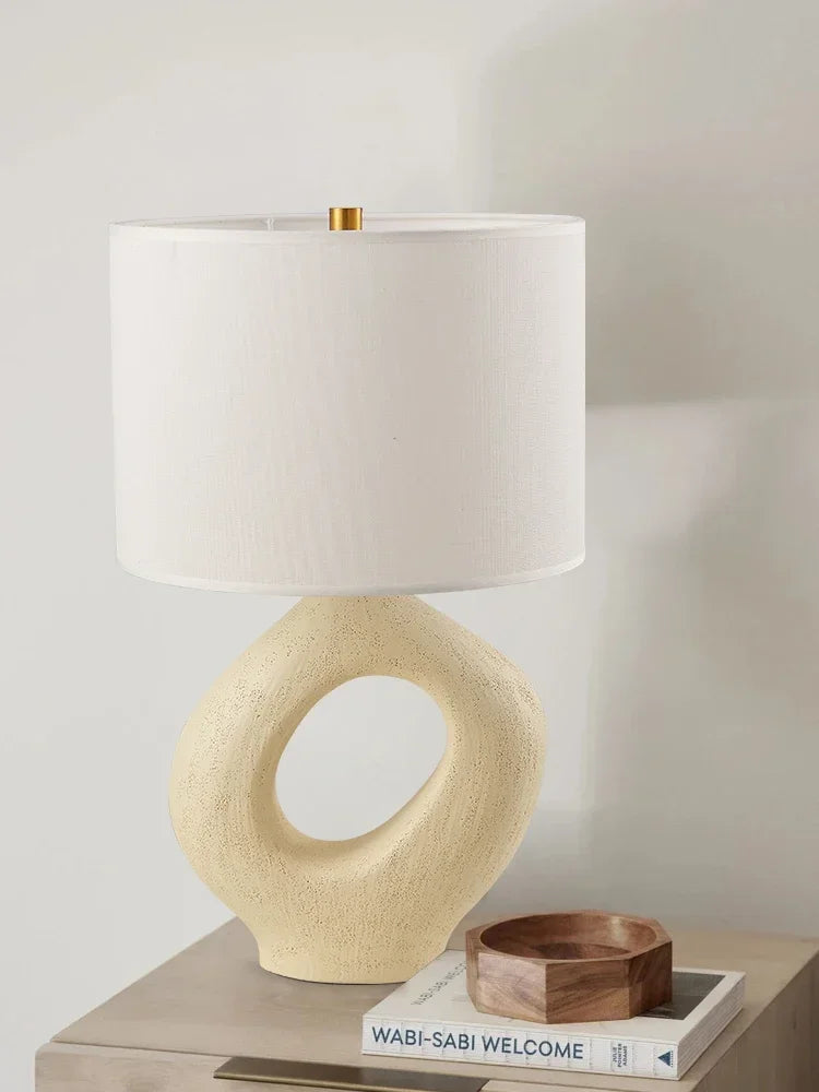 Afralia™ Modern Wabi-sabi LED Resin Table Lamp for Living Room Bedroom Sofas