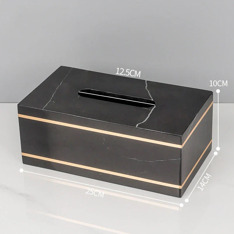 Afralia™ Nero Marquin Marble Bathroom Set with Gold Accents