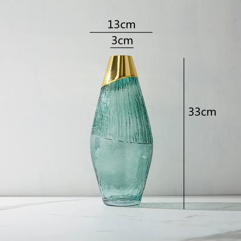 Afralia™ Transparent Irregular Glass Flower Vase for Home Decoration