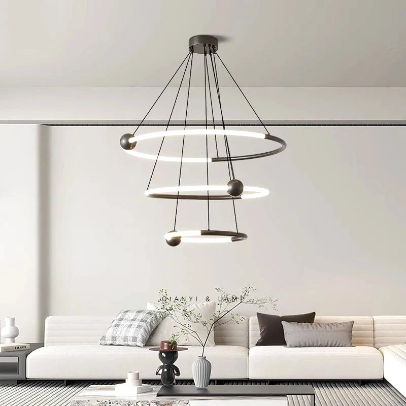 Afralia™ Modern LED Chandelier for Living Room Indoor Lighting