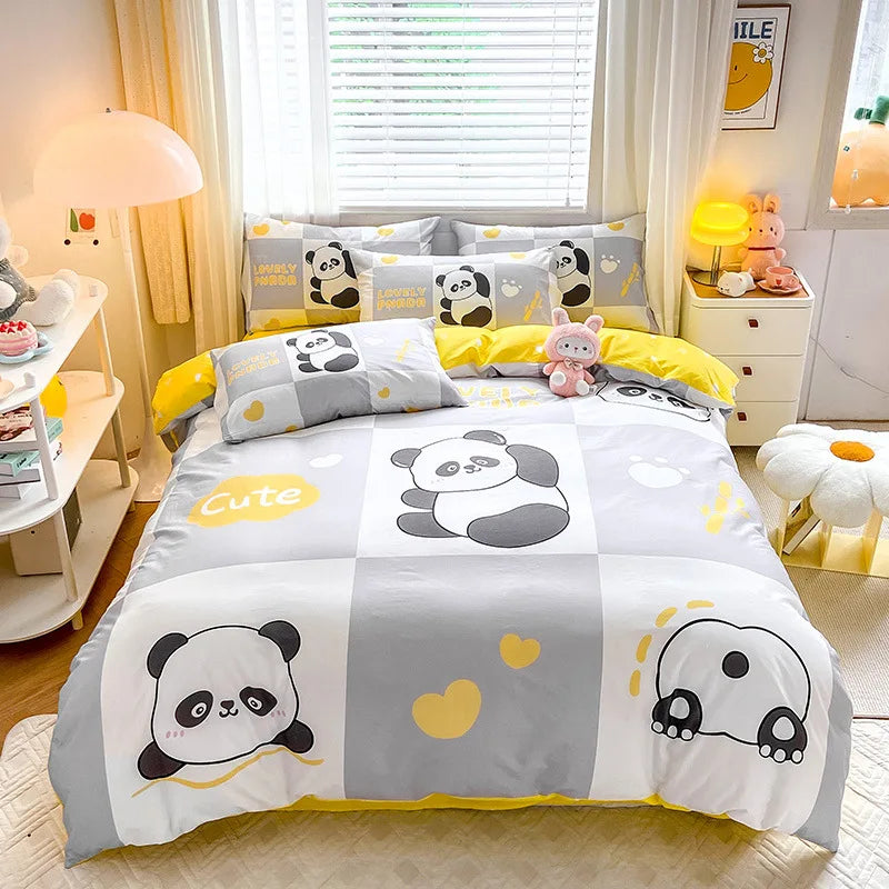 Afralia™ Flower Single Double Bedding Set Full Size Cotton Duvet Cover High Quality Quilt Cover Set