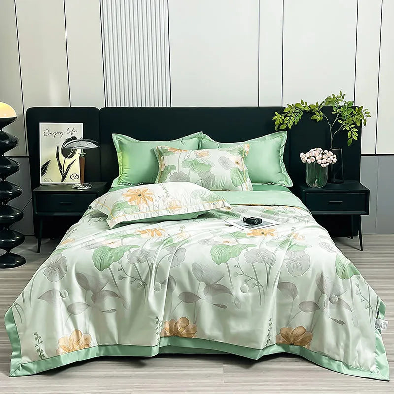 Afralia™ Luxury Floral Summer Quilt Comforter - Soft, Skin-Friendly & Machine Washable