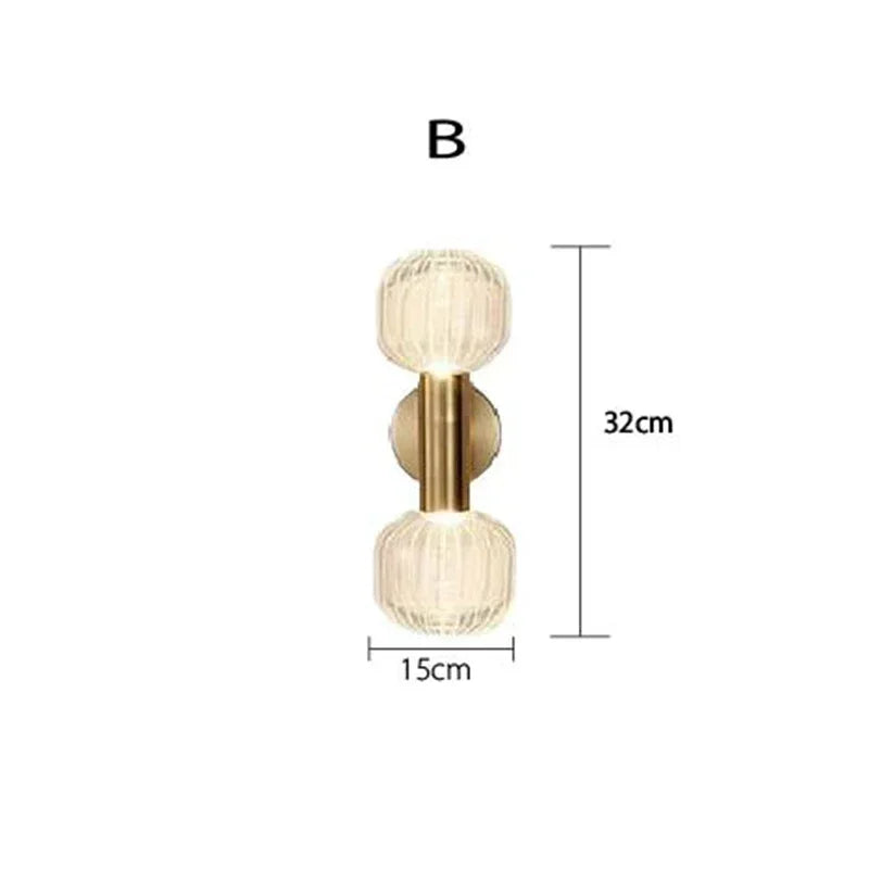 Afralia™ LED Glass Wall Sconces for Home Decor and Lighting in Gold
