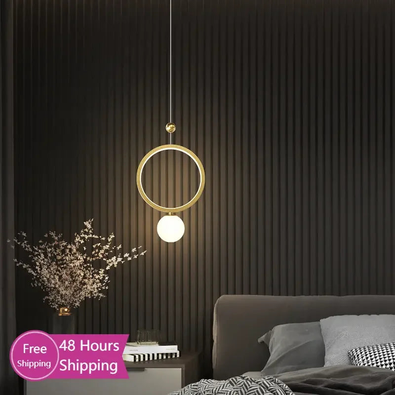 Afralia™ Modern LED Bedroom Pendant Lights for Stylish Home Décor