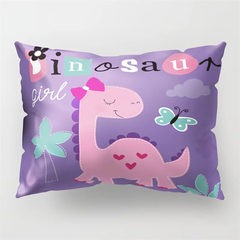 Afralia™ Cartoon Dinosaur Pillowcase for Home Decor and Kids Bedroom
