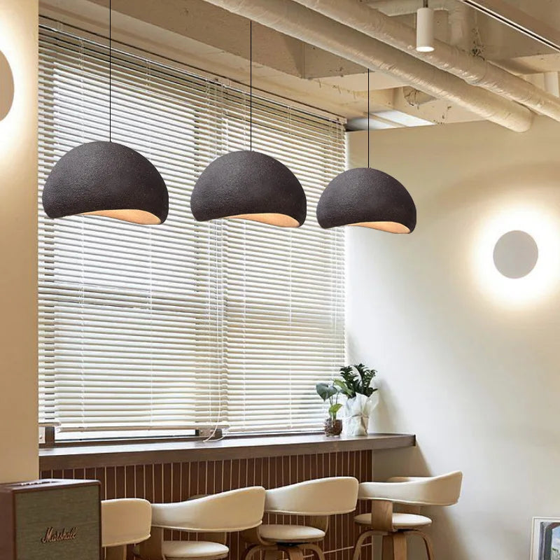 Afralia™ Wabi Sabi E27 LED Pendant Lights: Nordic Minimalism Chandelier for Dining Room