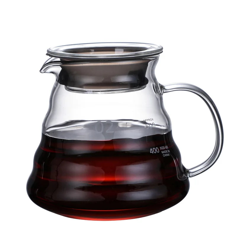 Afralia™ Glass Pour Over Coffee Maker Pot Barista Brewer Filter Dripper - 800ML