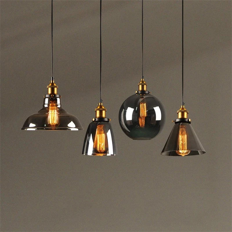 Afralia™ Nordic Glass Ball Pendant Lights for Modern Living Room LED Decor