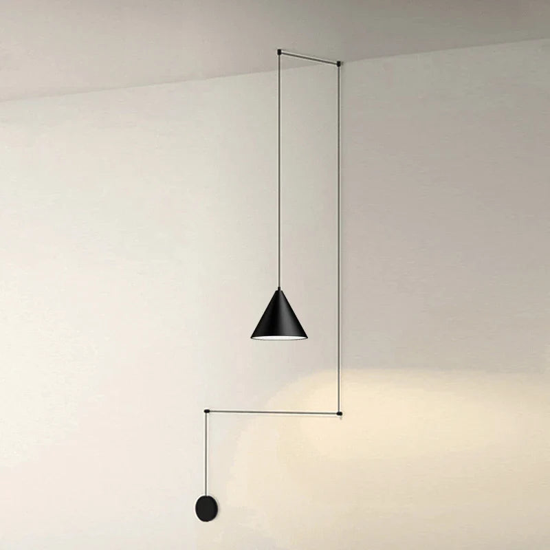 Afralia™ Black LED Pendant Chandelier for Modern Bedroom Dining Room Art Decor