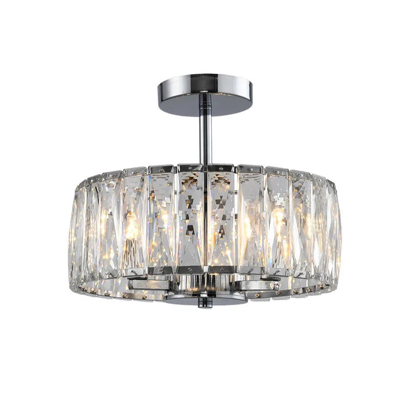 Afralia™ Chrome Crystal Chandelier Pendant: Modern Luxury Kitchen island Dining Room Decoration