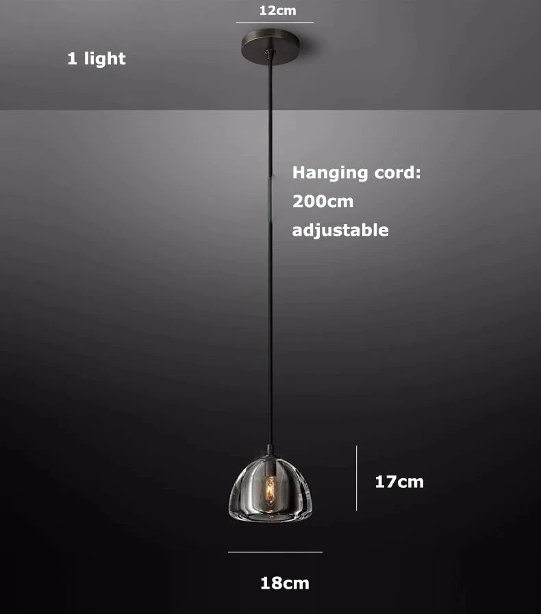Afralia™ Black Brass American Series Crystal Copper LED Chandelier for Dinning Room