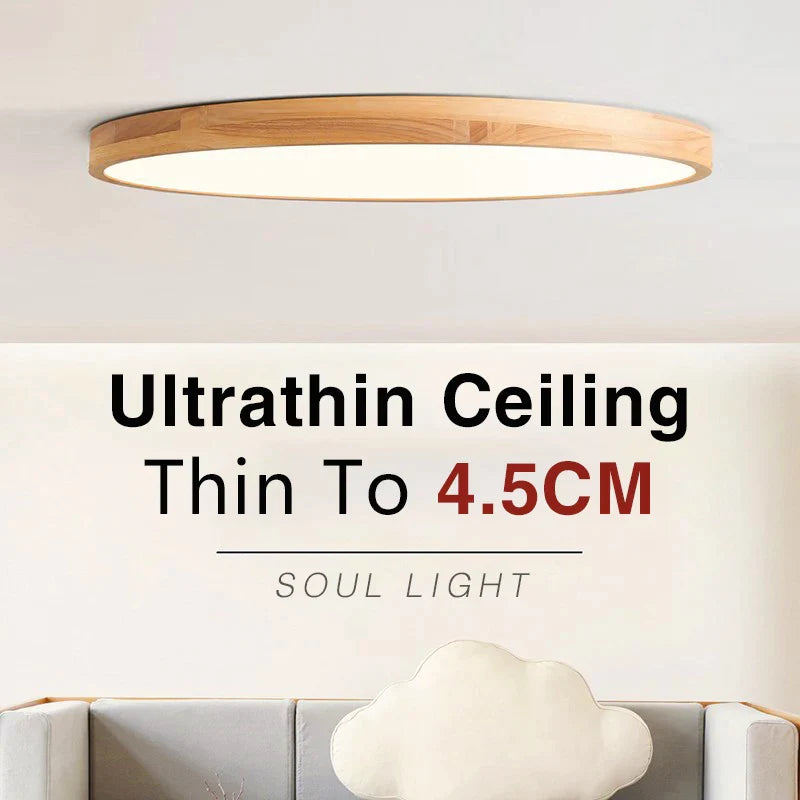 Afralia™ LED Wooden Ceiling Light for Stylish Home Decor and Lighting