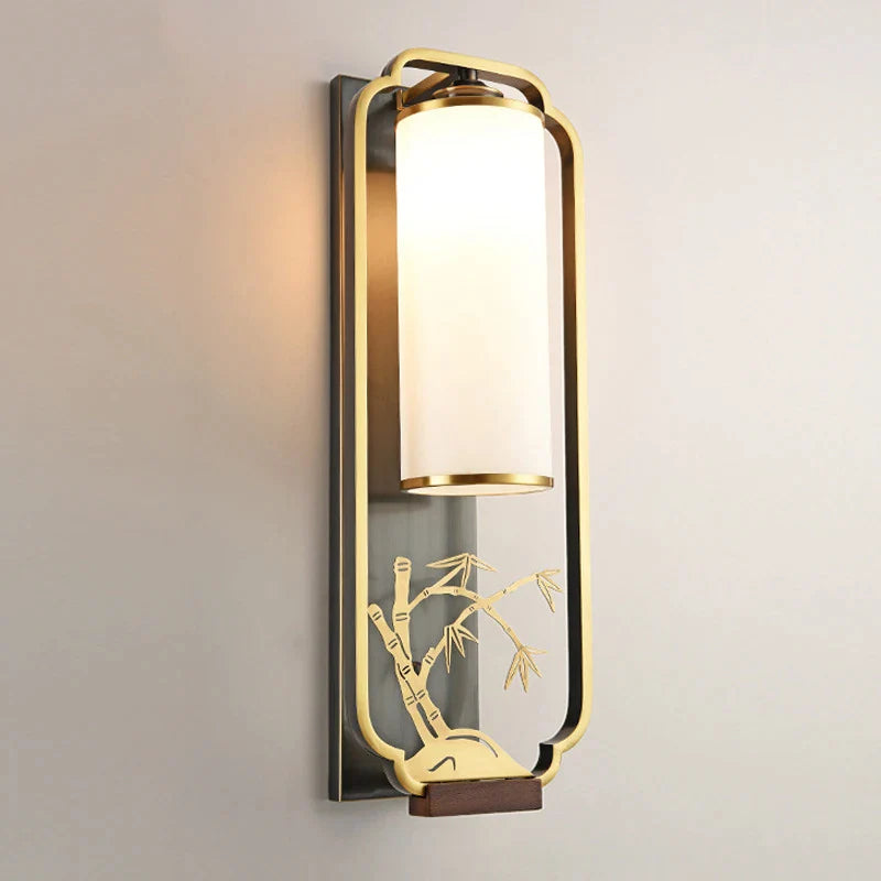 Afralia™ Iron Glass Wall Lamp for Living Room Bedroom, TV Background Wall Sconce