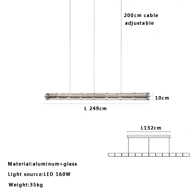 Afralia™ Glass Ceiling Pendant Light for Dining Room & Bar Decor