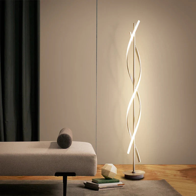 Afralia™ Geometric Line LED Floor & Table Lamp for Modern Living Room & Bedroom