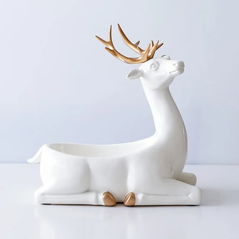 Afralia™ Elegant Resin Deer Key Storage & Home Decoration Ornaments