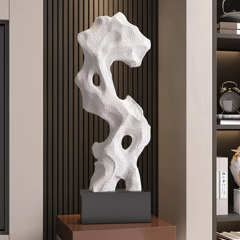 Afralia™ Taihu Stone Ornament Sculpture for Simple Living Room Décor & Housewarming Gift