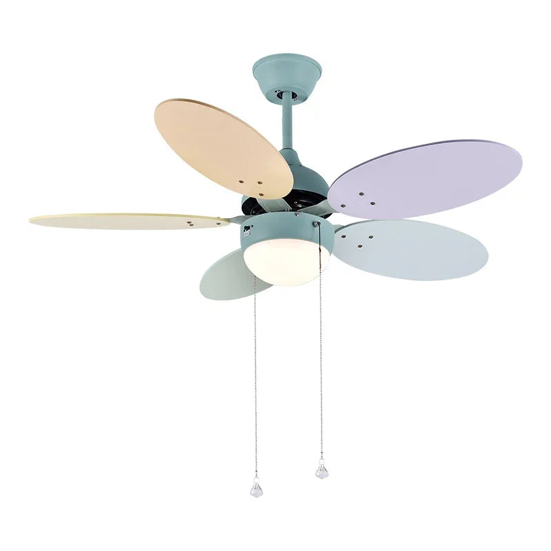 Afralia™ Nordic Kids Ceiling Fan with Light - Flush Mount Ventilateur Plafond