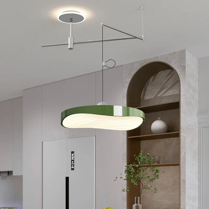 Afralia™ LED Saucer Chandelier for Dining Room, Office & Home - Modern Lighting Luminaires