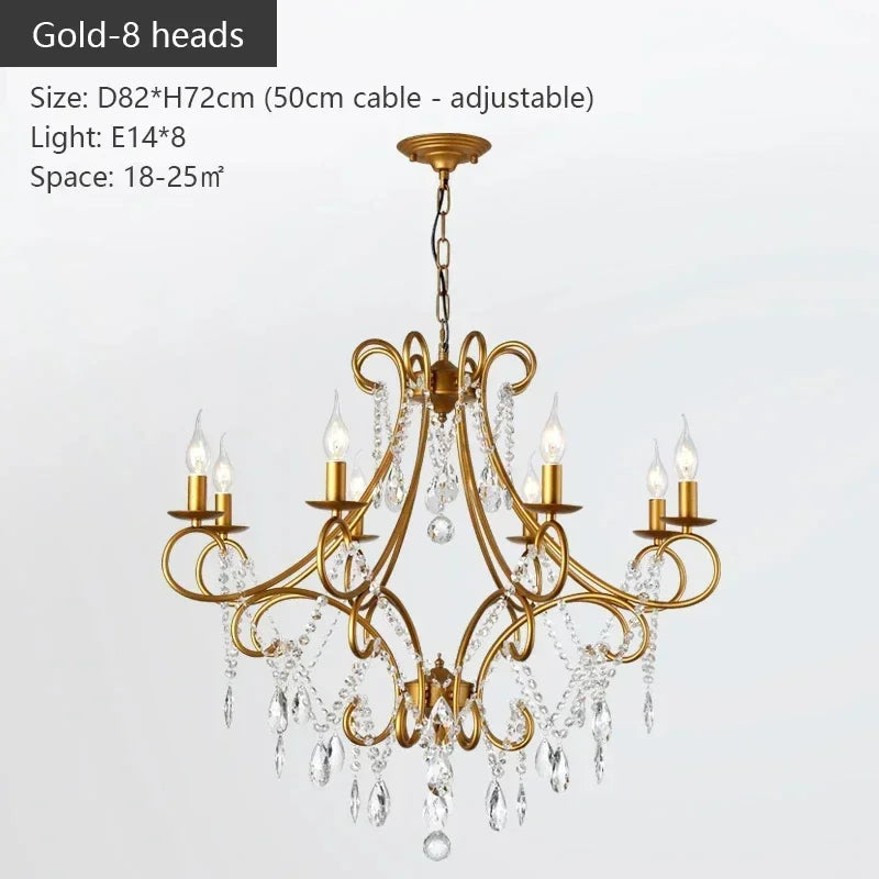 Iron Crystal Chandelier by Afralia™ - Modern Industrial Luxury for Home Living Room