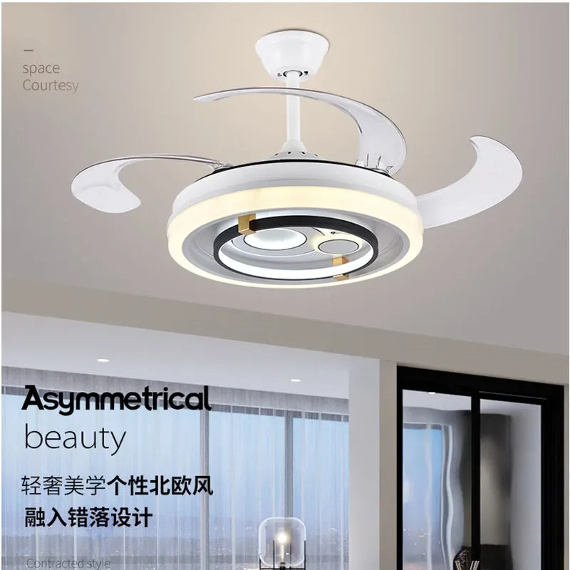 Afralia™ Smart Ceiling Fan Light with Remote Control Silent Design