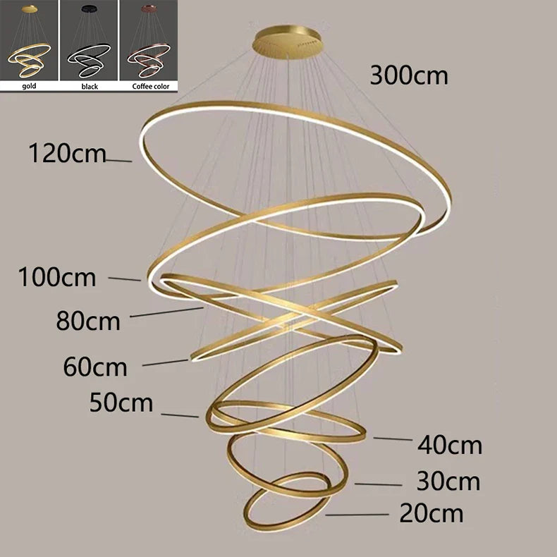 Afralia™ Nordic Stair Chandelier Living Room Pendant Lights Ceiling Light Indoor Lighting