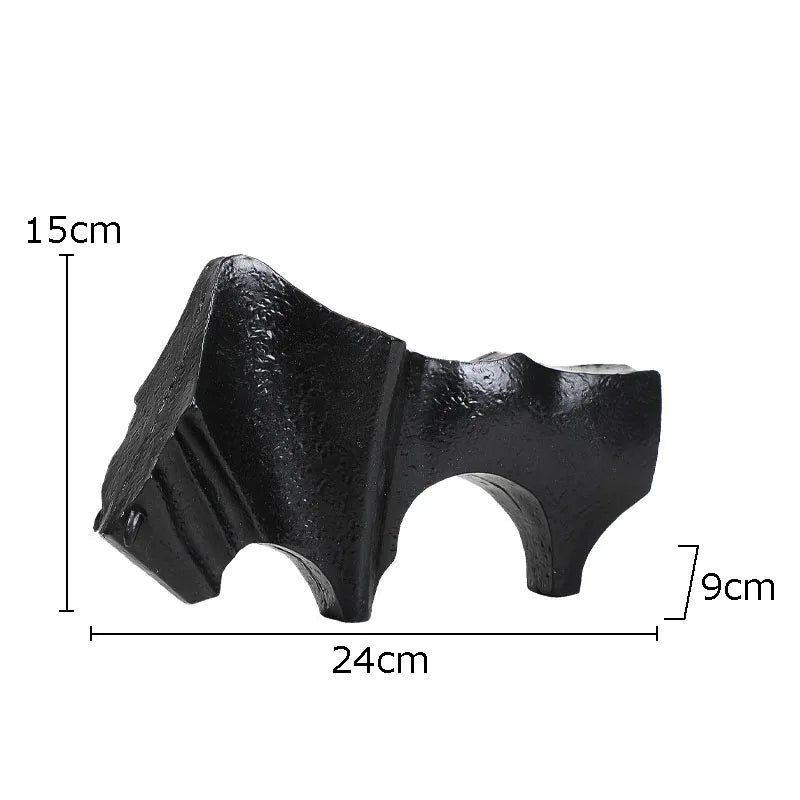 Afralia™ Bull Statue: Abstract Cast Iron Cattle Sculpture for Modern Home Decor
