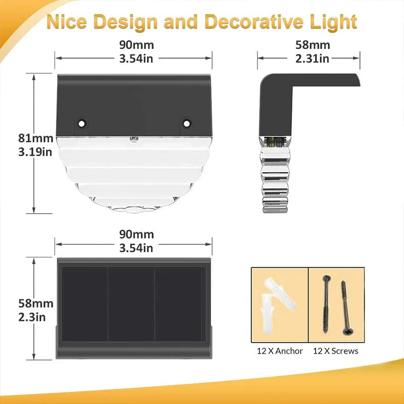 Afralia™ Solar Fence Lights: Waterproof Outdoor Deck Pathway Stairs Lighting for Yard & Patio