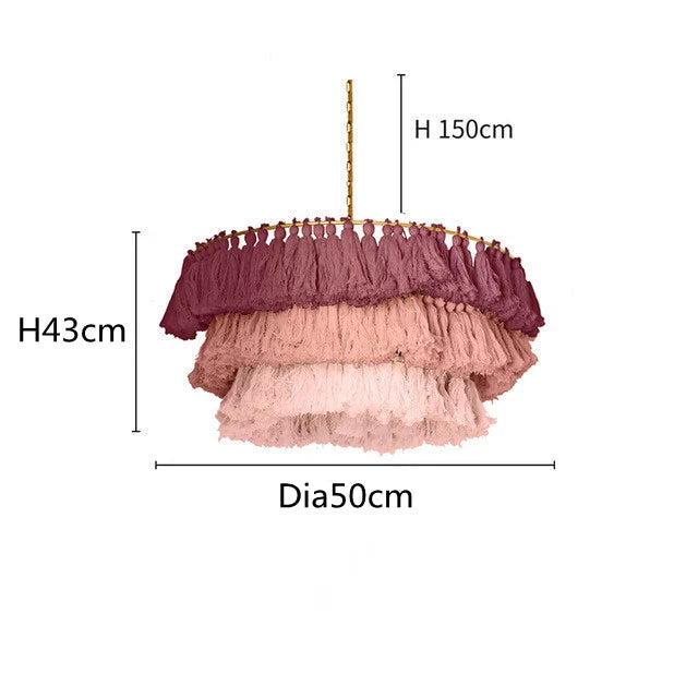 Afralia™ Tassel Chandelier: Woven LED Boho Lamp for Dining Bedroom Kitchen Island