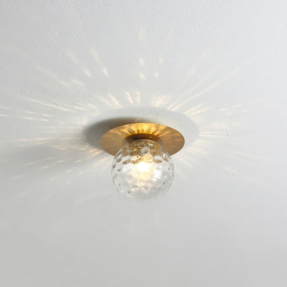 Afralia™ Nordic Glass Ball Ceiling Lamp for Indoor Decoration Lighting E27 Bulb