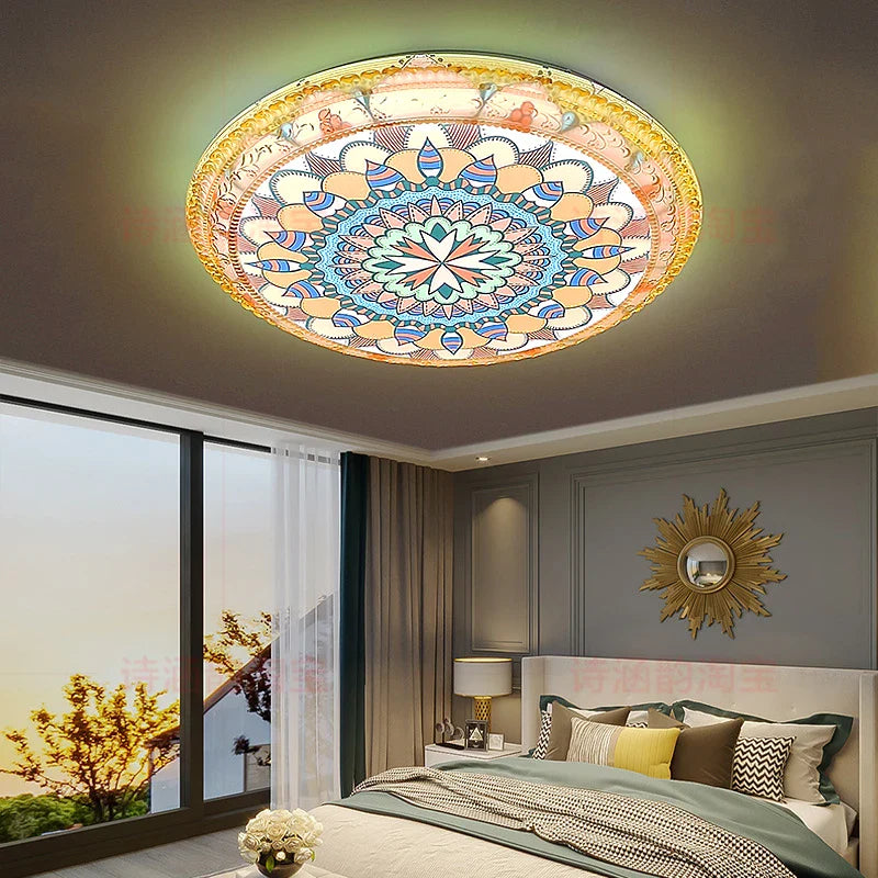Afralia™ Bohemian Romantic Art Decor Ceiling Lamp 50cm for Living Room and Bedroom