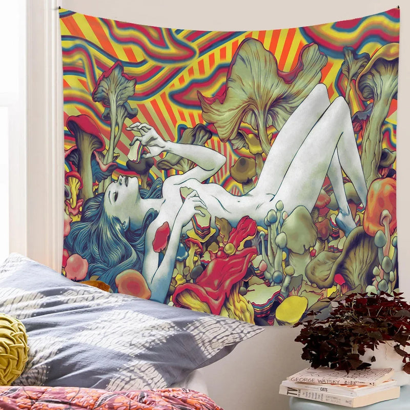 Afralia™ Bohemian Tapestry Ins Wall Hanging Psychedelic Decor for Bedroom