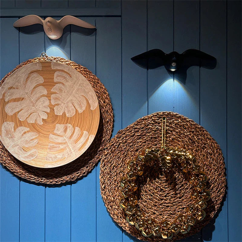 Afralia™ Seagull Motion Sensor Wall Light Rechargeable Waterproof Dimmable LED Night Light