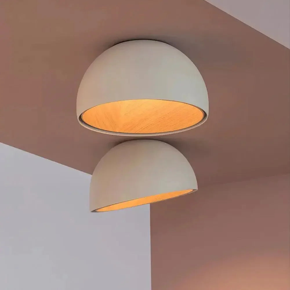 Afralia™ Modern Wood Grain Bedroom Ceiling Lamp