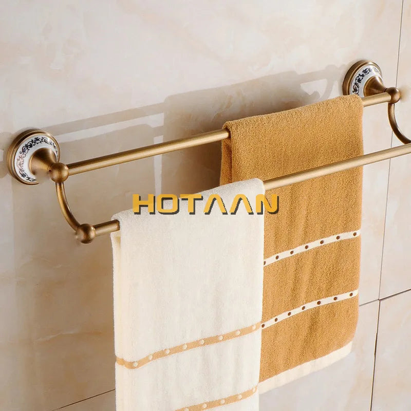 Afralia™ Porcelain Brass Bathroom Accessories Sets