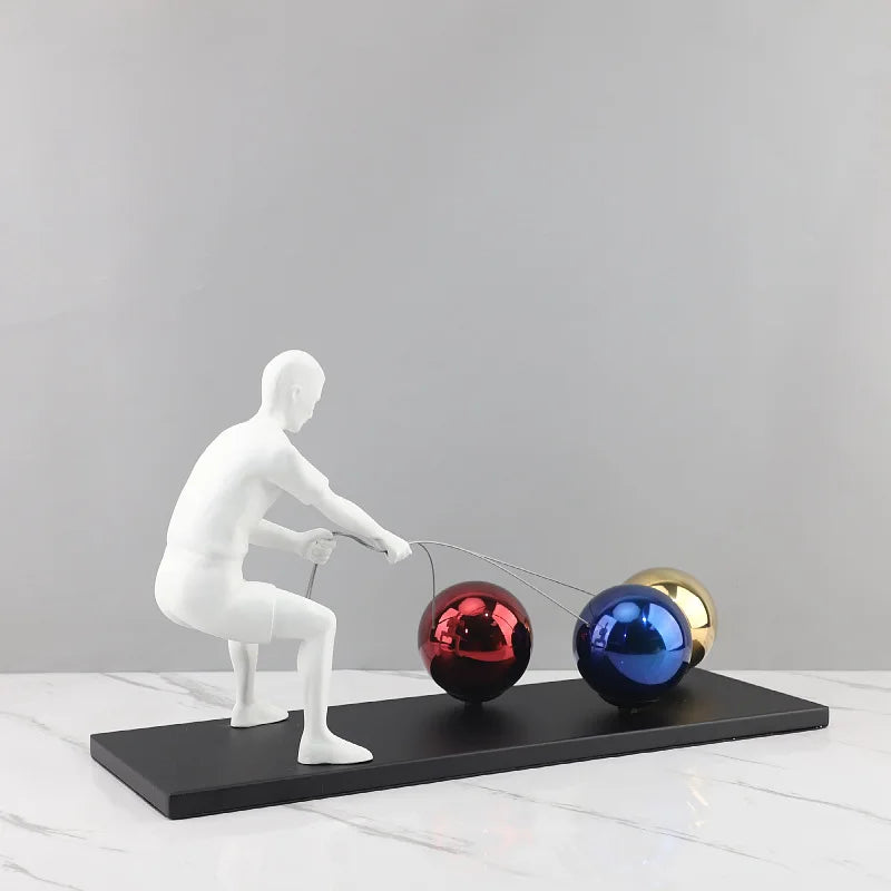 Afralia™ Metal Abstract Balloon Ball Puller Room Decoration