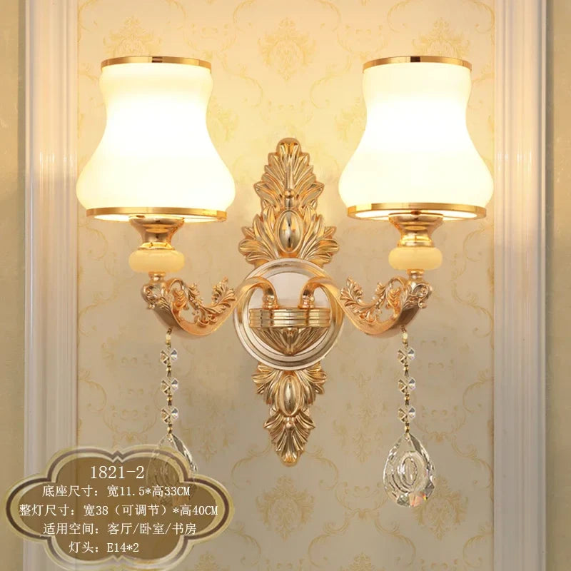 Afralia™ Crystal Wall Sconce Bedroom Lamp Indoor Modern Lighting Europen Style